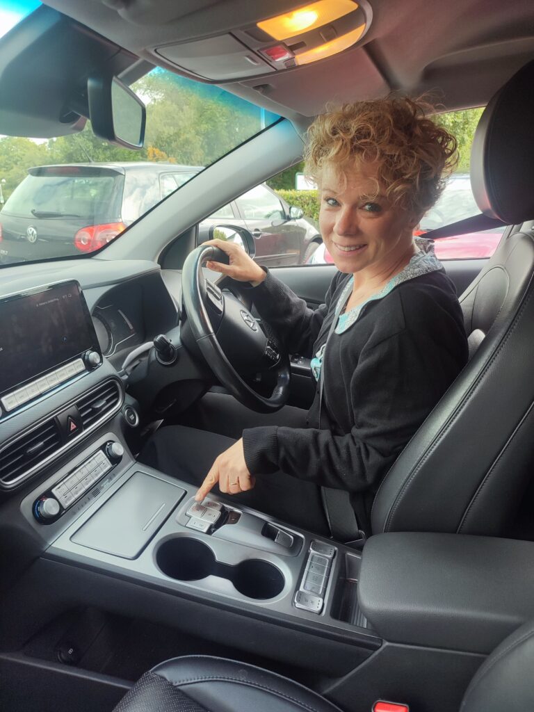 Indra staffer exploring EV cockpit