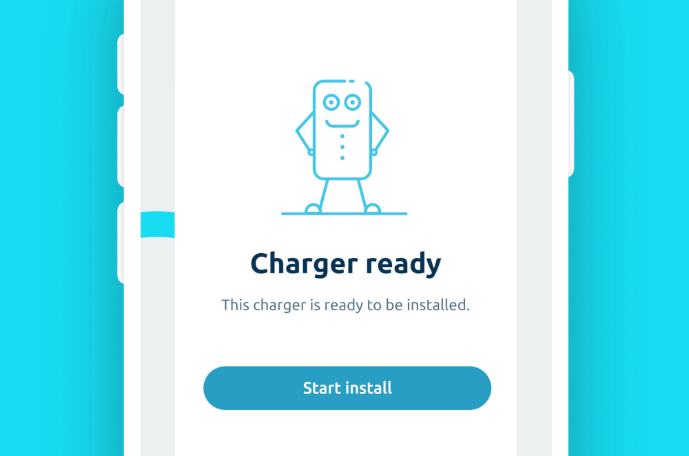 Installer fitting an EV charger